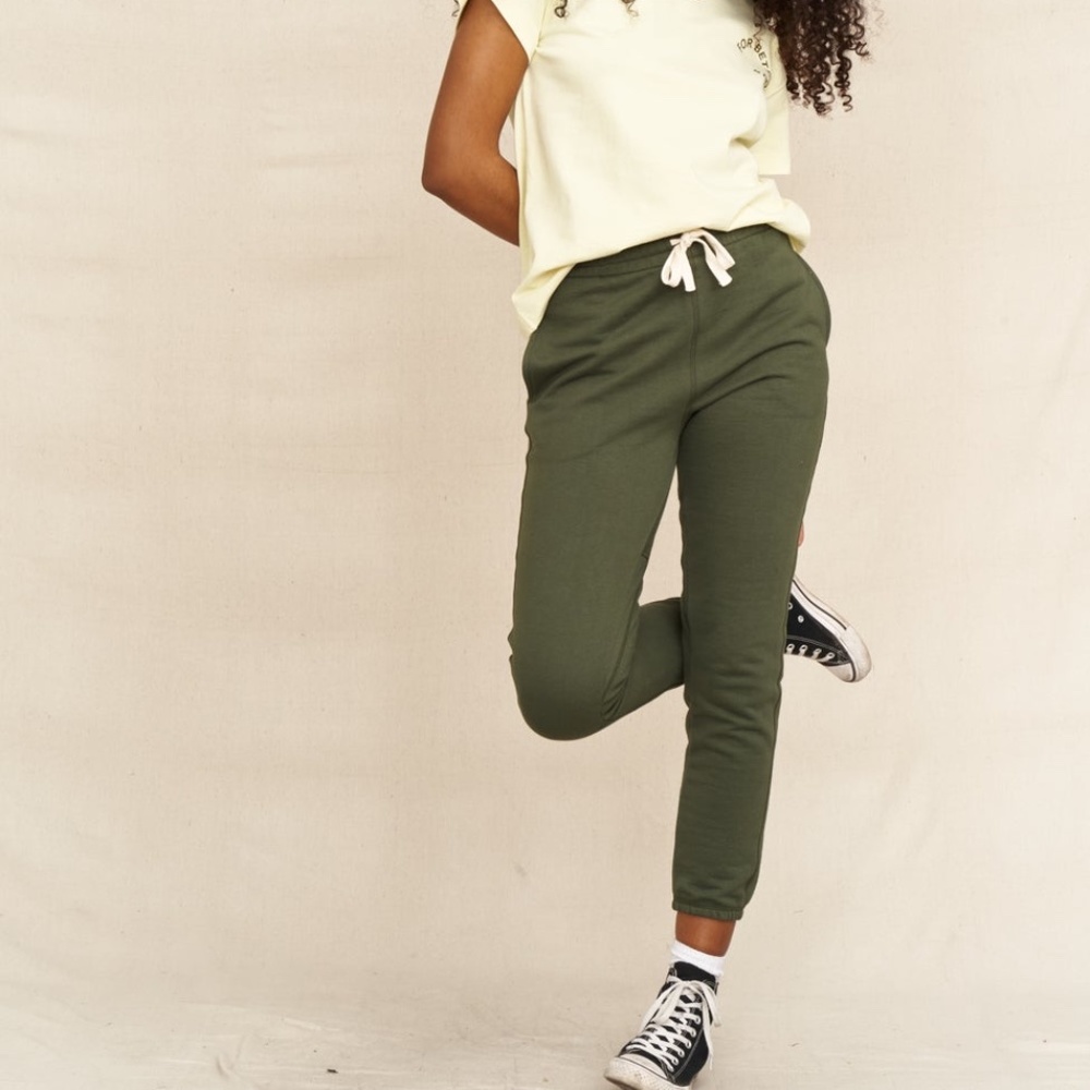 FOR DAYS Cool Days Jogger Pants - L - Dark Green - Cotton High Waist Slim